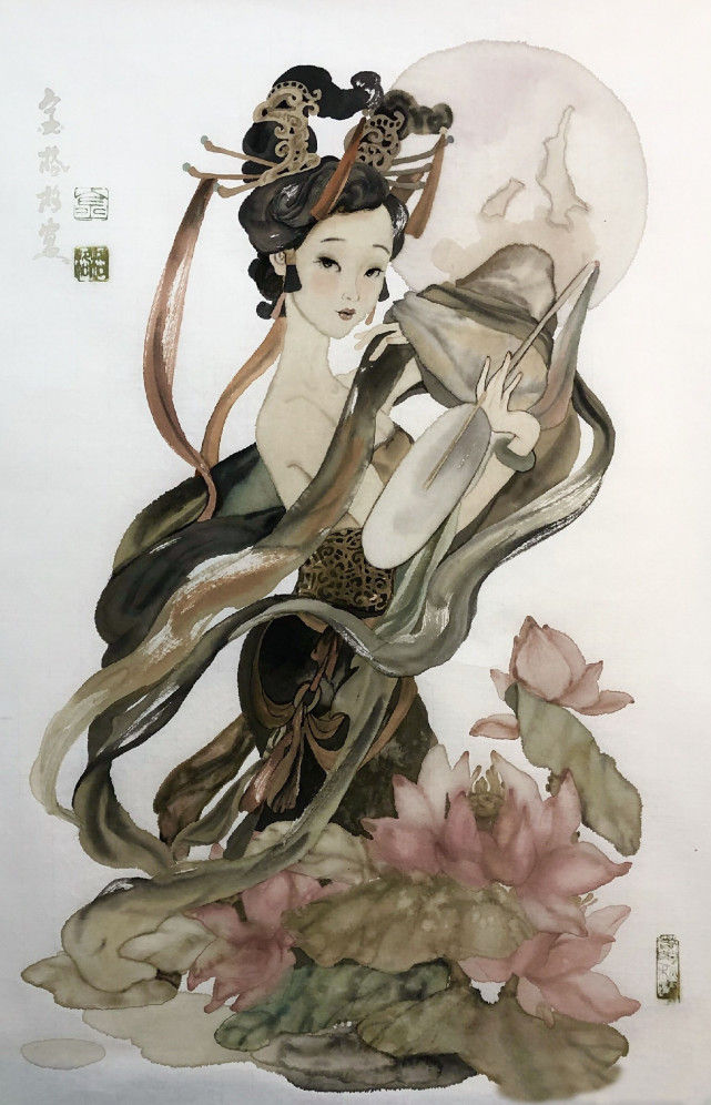 国内优秀画家的女性人物国画作品