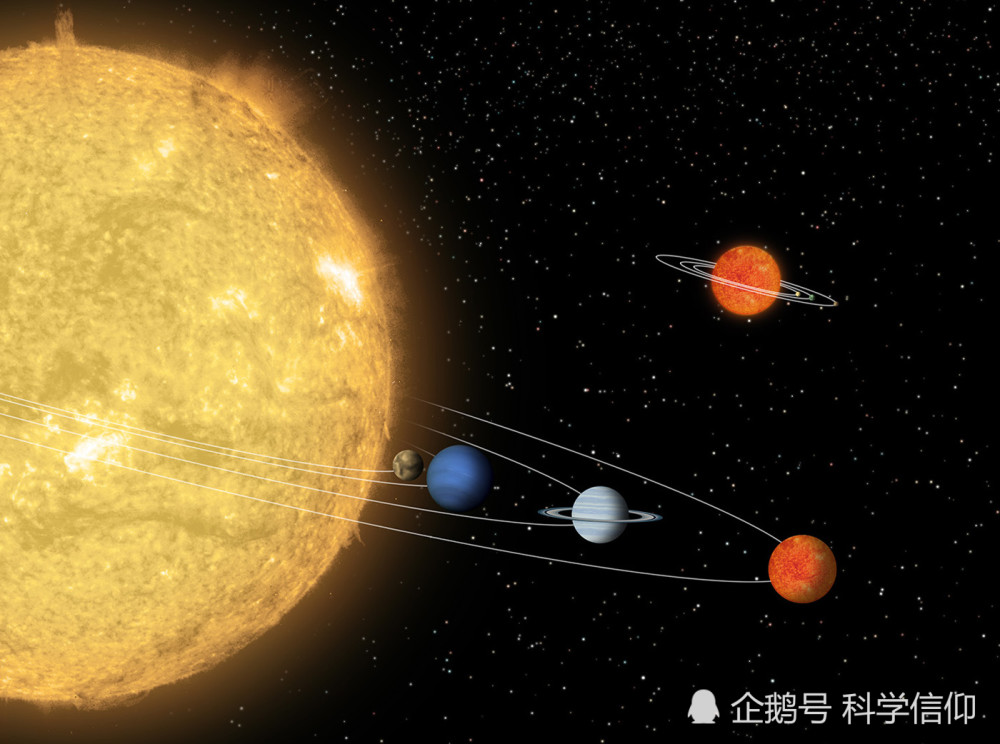 真实的太阳系与图片上的太阳系的差异主要存在于两个方面,一个是大小