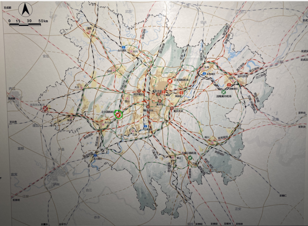 重庆第二机场位置亮相?规划都市快轨经过永川!