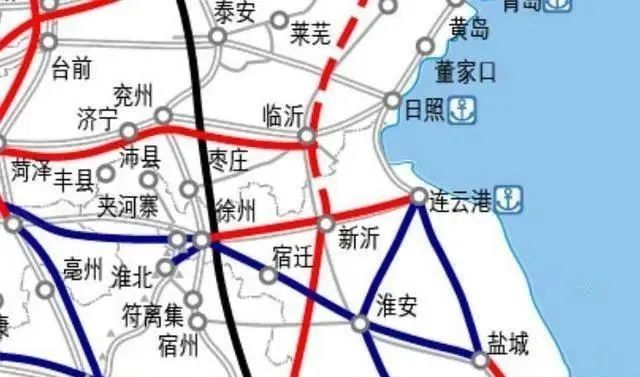 京沪高铁二线从山东临沂南下进入江苏省,徐州新沂市是江苏省第一站