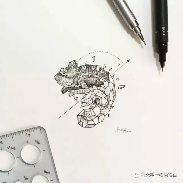 每天学一幅简笔画-原来黑白画也可以这么美!