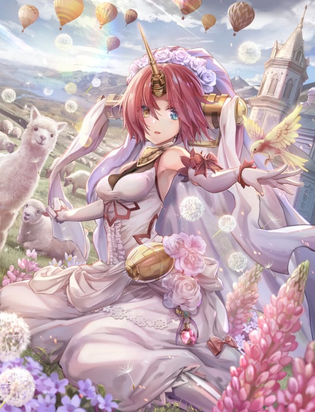 二次元美图分享:浪漫花嫁