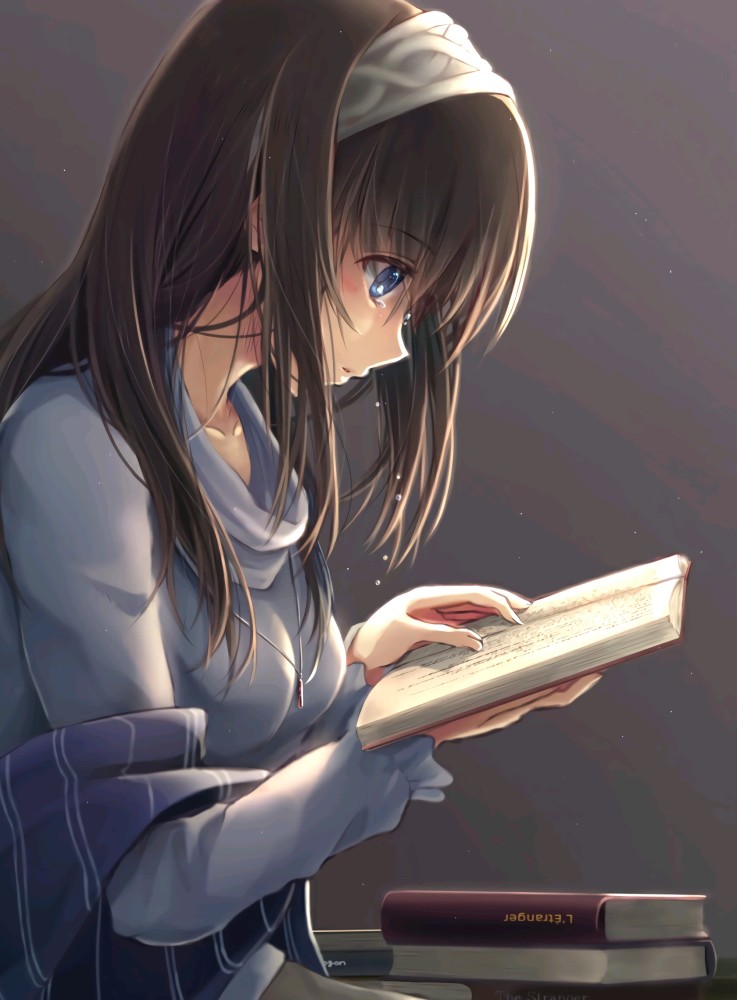 美图分享:读书的少女