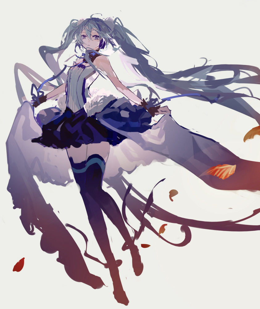 画师笔下如同天使般的初音未来