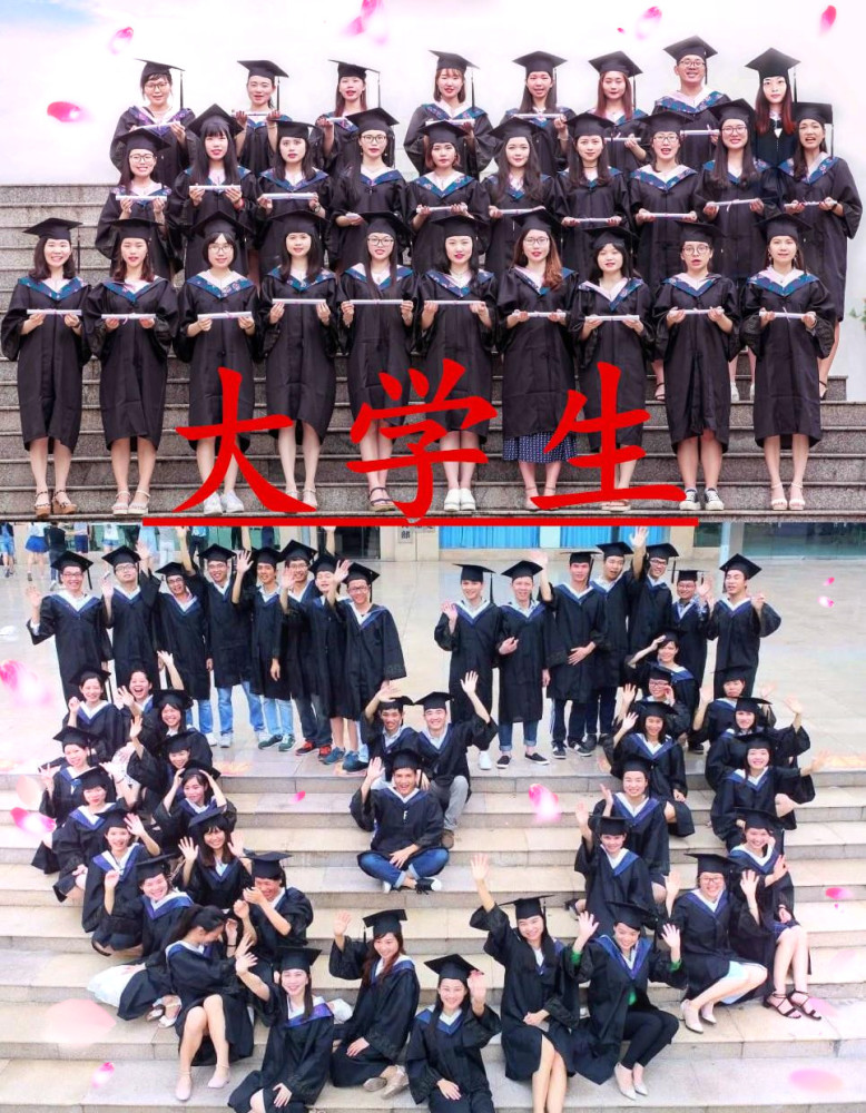小学生毕业照vs中学生毕业照vs大学生毕业照,一个比一