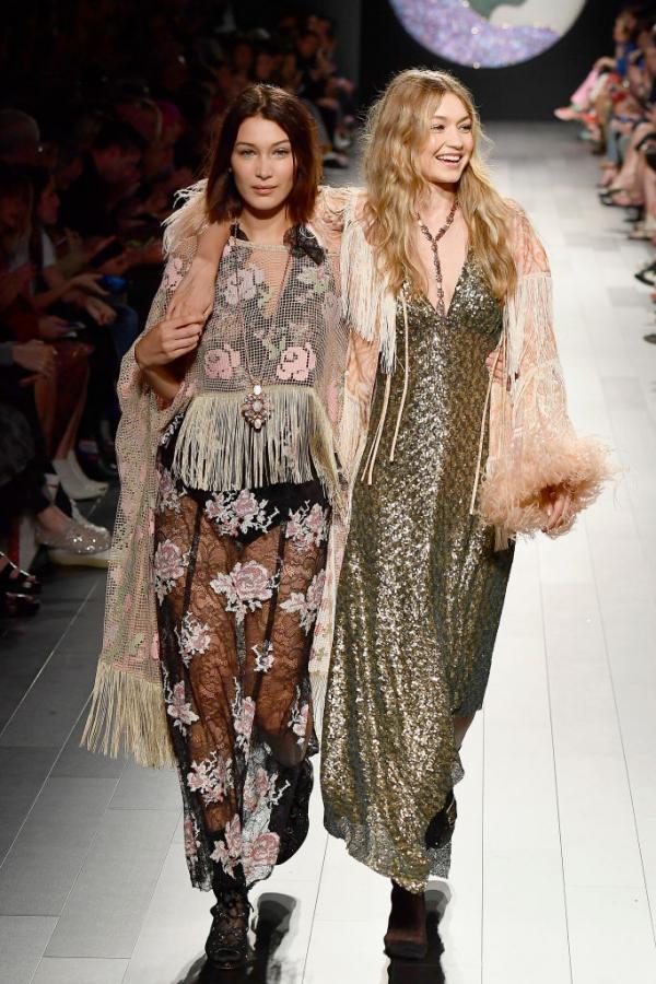 吉吉·哈迪德(gigi hadid) 吉安娜·哈迪德(gigi hadid)在anna sui的