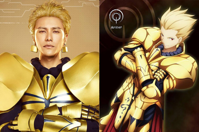 在cos《fate》中的金闪闪时,秒破次元壁.