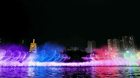 永川兴龙湖音乐喷泉换新上线了