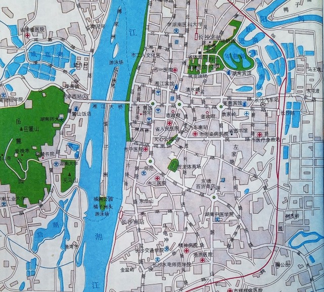 1975年长沙地图,京广铁路穿城而过,知道的人都一把年纪了吧