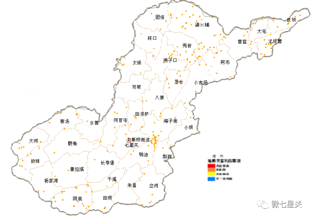 七星关区未来72小时地质灾害气象风险等级预报