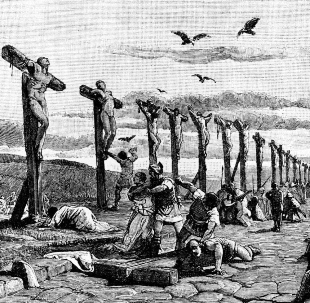 奴隶起义的最终结局往往都是被钉上十字架