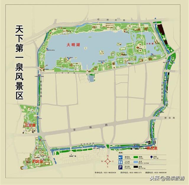 大明湖景区游览图