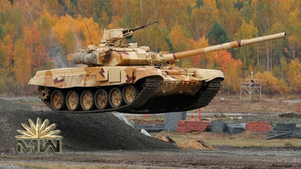 t-90的招牌动作—空中飞炮