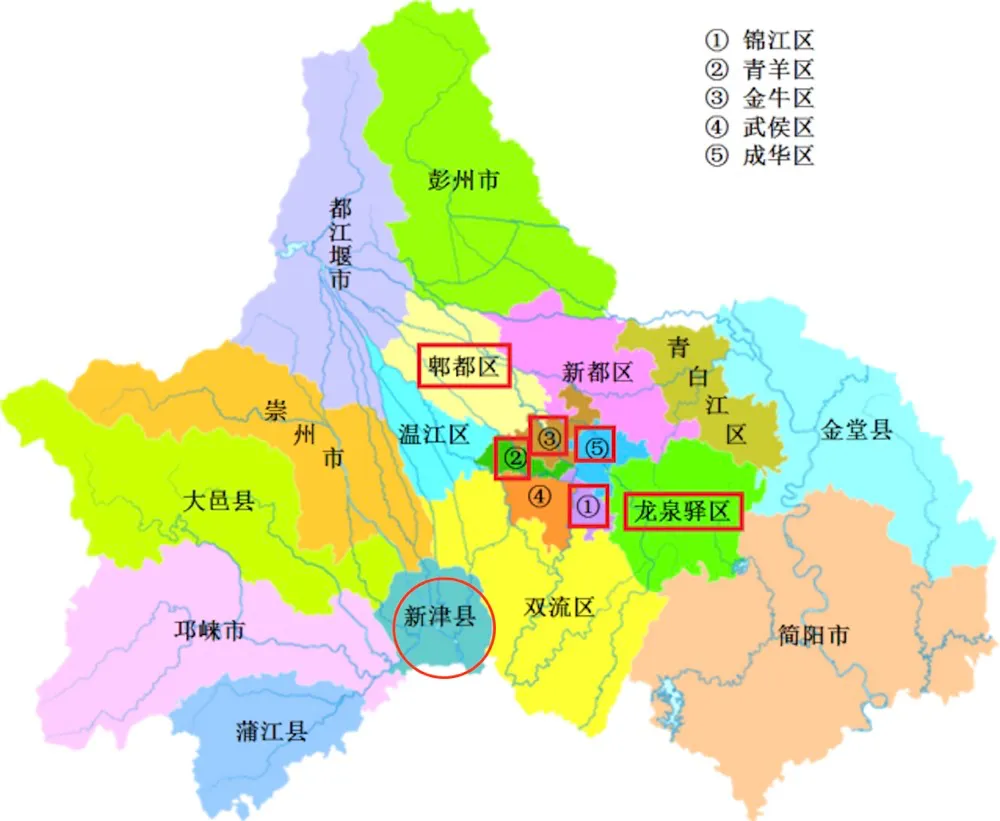 成都市行政区划图