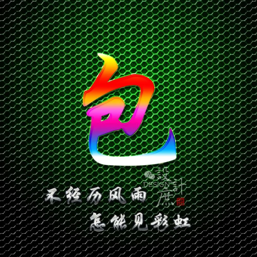 励志百家姓微信头像:不经历风雨,怎能见彩虹