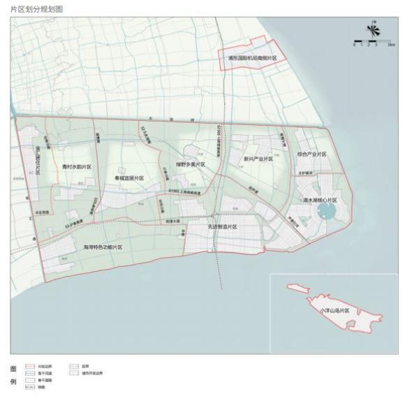临港新片区规划范围包括上海大治河以南,金汇港以东以及小洋山岛,浦东