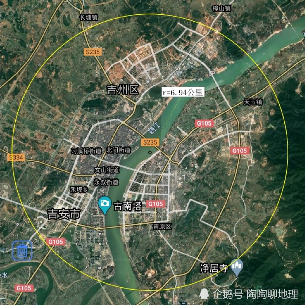 吉安市各地至市区直线距离,遂川县最远,你的家乡到市区多远呢?