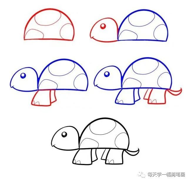 每天学一幅简笔画-37种动物简笔画的画法步骤可以跟着