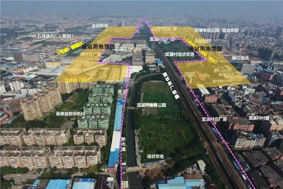 白云火车站用地范围实景图