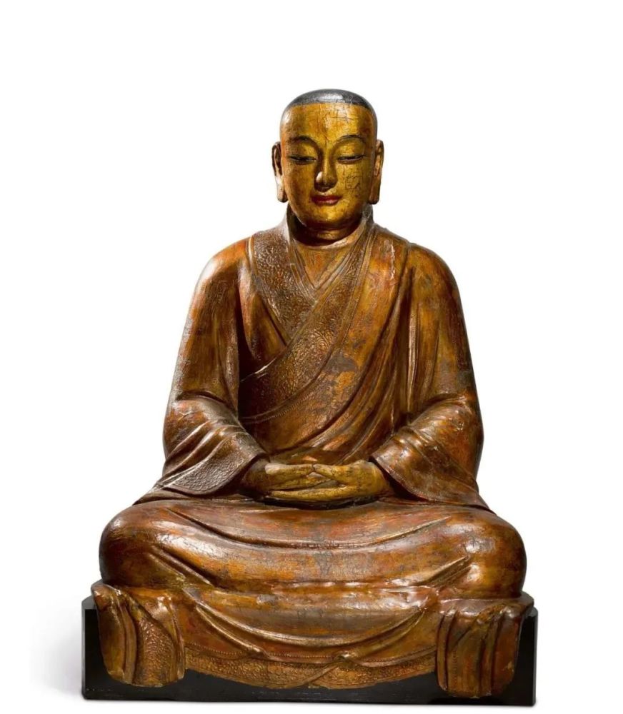 869 清 木漆金阿难尊者坐像(5.3万) 高110厘米 估价0.8-1.