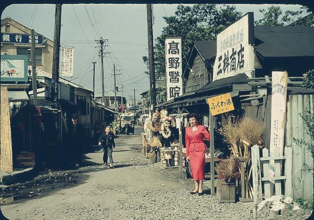 彩色老照片:50年代战后的日本民生,丝毫看不出经历衰败之景