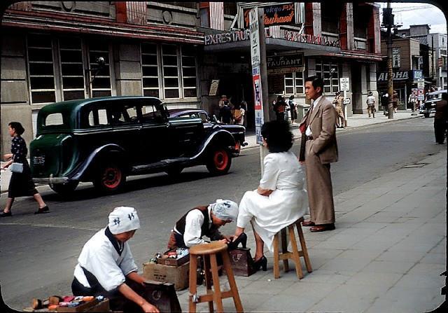 彩色老照片:50年代战后的日本民生,丝毫看不出经历衰败之景