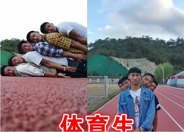 毕业照还有差距航空生vs舞蹈生看到体育生这是高手