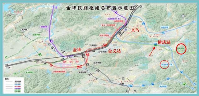 金华方面的铁路规划图中的金台城际铁路