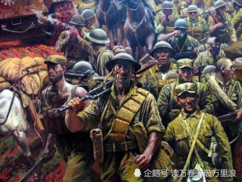 中国驻印军官兵油画