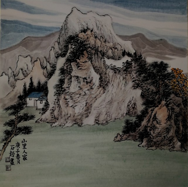 "山色水云间"画家王水作品欣赏及解读 看书赏画