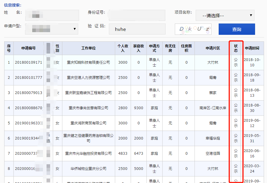 重庆第31批公租房摇号结果公布!快来看看你摇中没