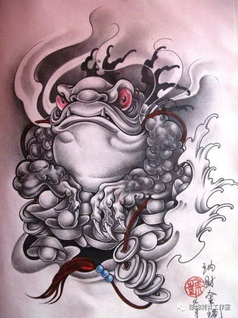 《金蟾》——金蟾传统纹身刺青手稿