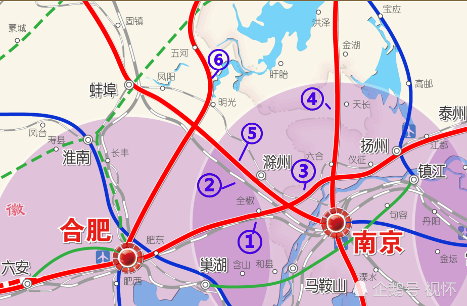 未来安徽滁州6条高铁:2条直通南京,却没有直达合肥的通道