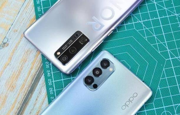 (上为荣耀30;下为oppo reno4 pro)