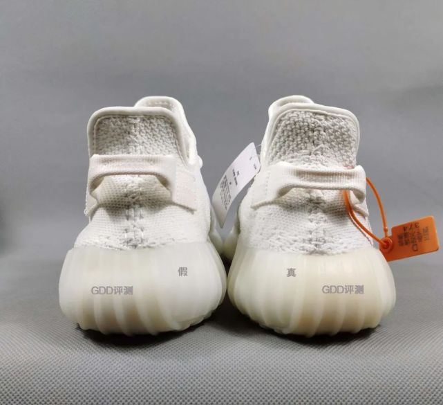 yeezy350白冰淇淋真假对比 椰子纯白 gdd评测