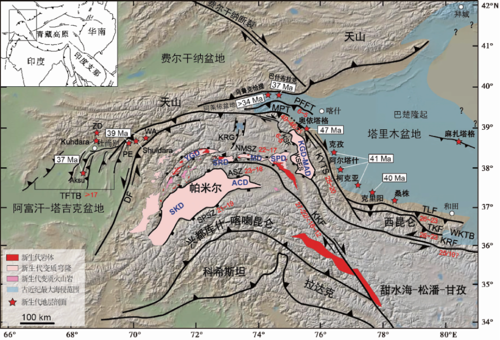 随着帕米尔高原周围地区的海拔逐渐抬升,海水进出塔里木盆地的渠道被