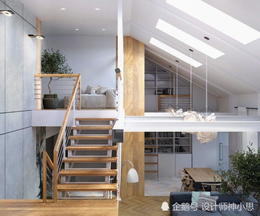 3.5米层高loft效果图,3.5米高公寓装修复式 loft层高会很尴尬