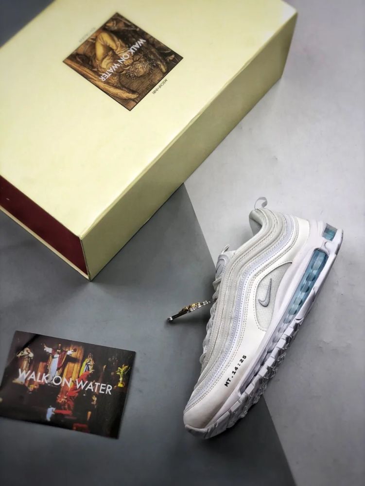 气垫内部注入古老约旦河水,air max 97 圣水子弹开箱测评!