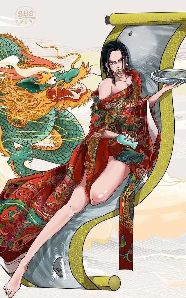 打开海贼王:换成中国风版的海贼王,女帝依旧那么漂亮,路飞略显霸气