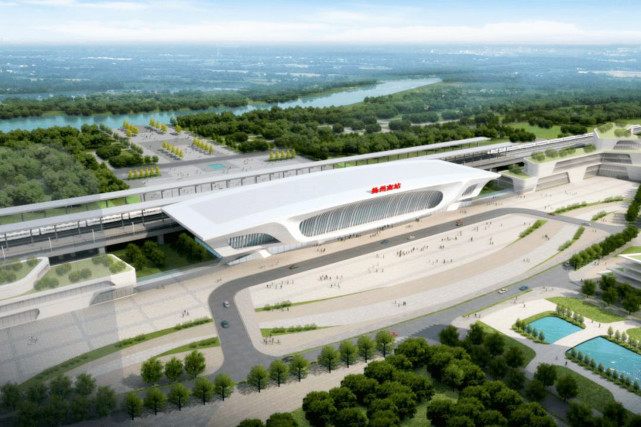 扬州将要建成的一座高铁站,规模为2台6线,建筑面积2.