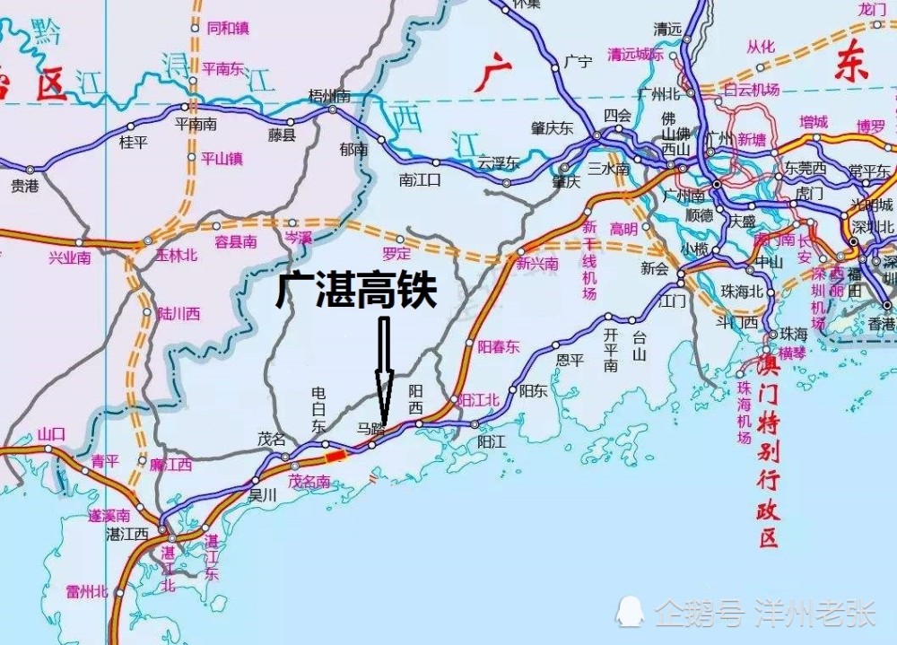 广东最大高铁项目全线开工,总价998亿,时速350公里可直连北部湾