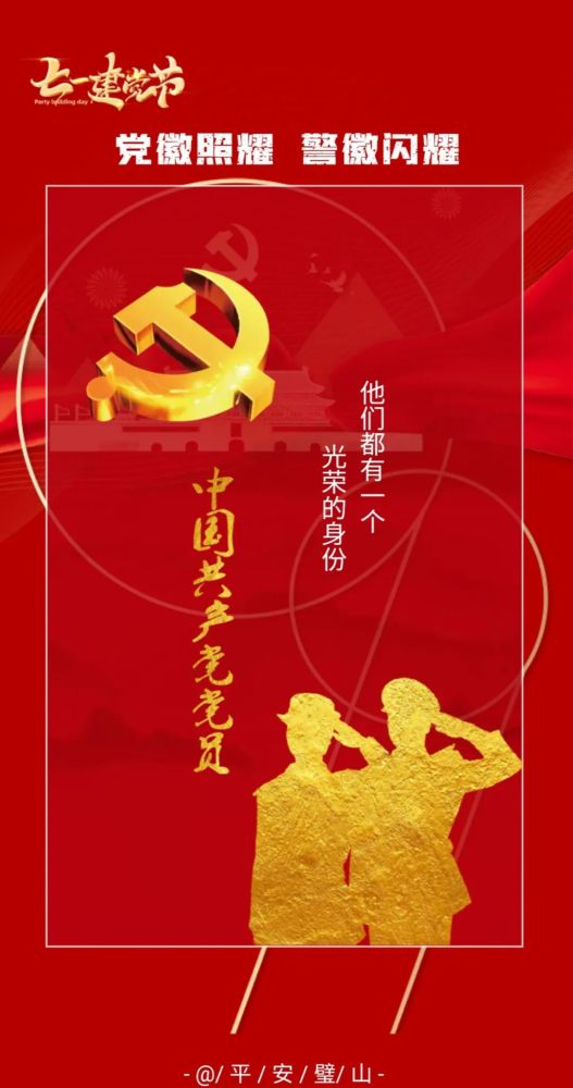党徽照耀 警徽闪耀