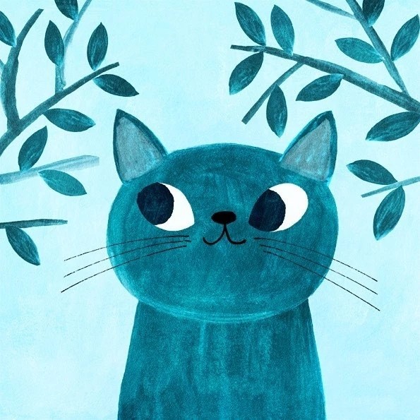 可爱猫咪手绘插画:插画家angie rozelaar