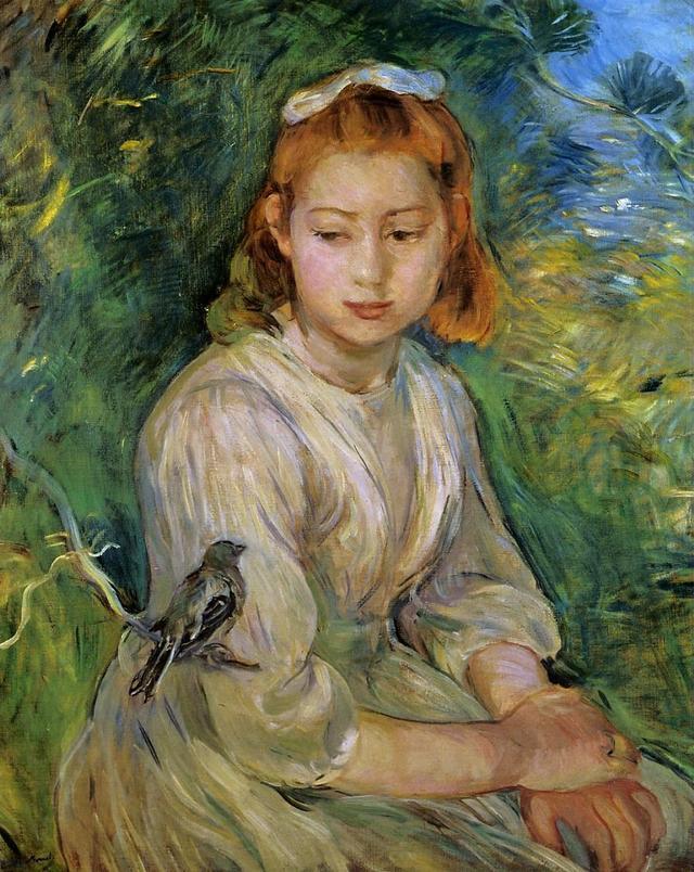 马奈油画中的女模特,也是法国最出色的印象派女画家—莫里索
