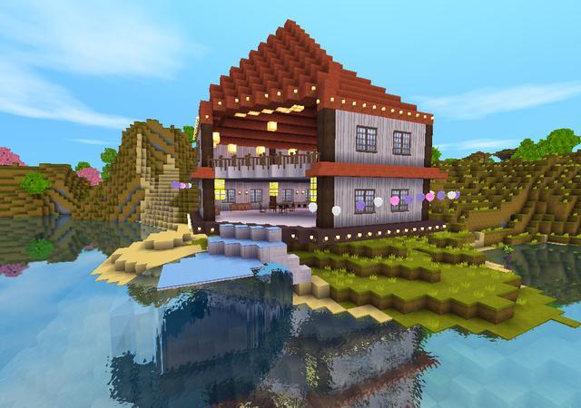迷你世界:大神耗时30分钟,造超美"海边别墅",玩家要住
