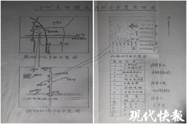 刑侦技术员绘制的案发现场图