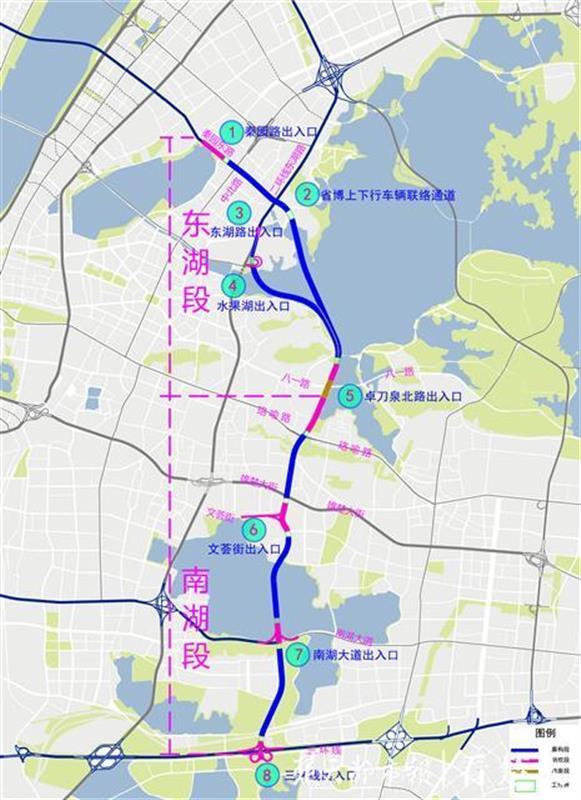 武汉两湖隧道沿线出入口公布 这些片区出行迎来利好