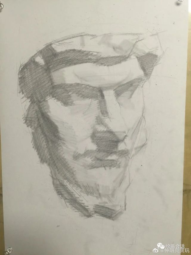 超精彩的一组几何体石膏素描作品赶紧码起来