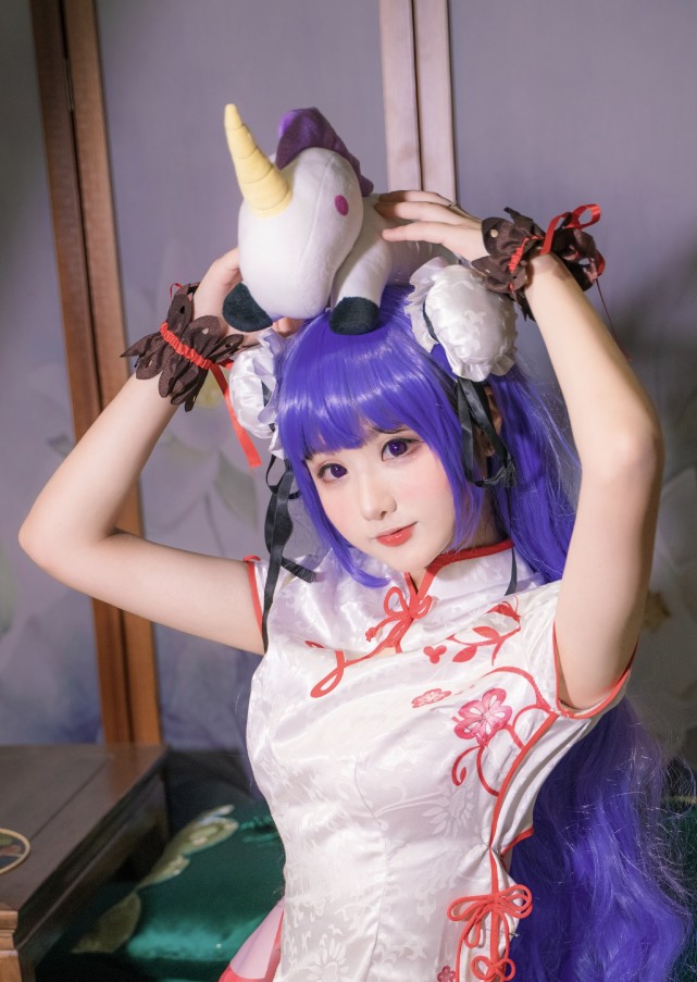 碧蓝航线独角兽旗袍cos