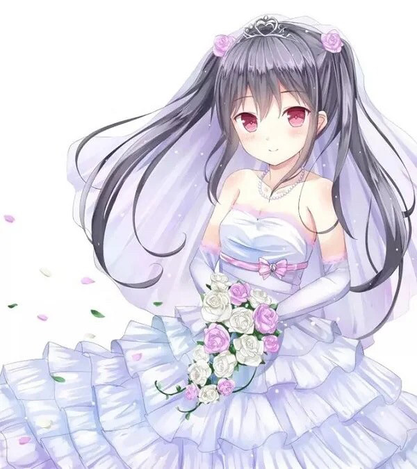 二次元的婚纱照#我想未来的 某一天 穿最美的婚纱 嫁